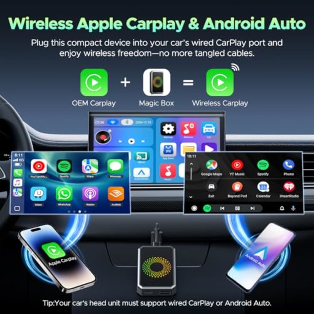 Lamtto 3-in-1 Wireless CarPlay Box